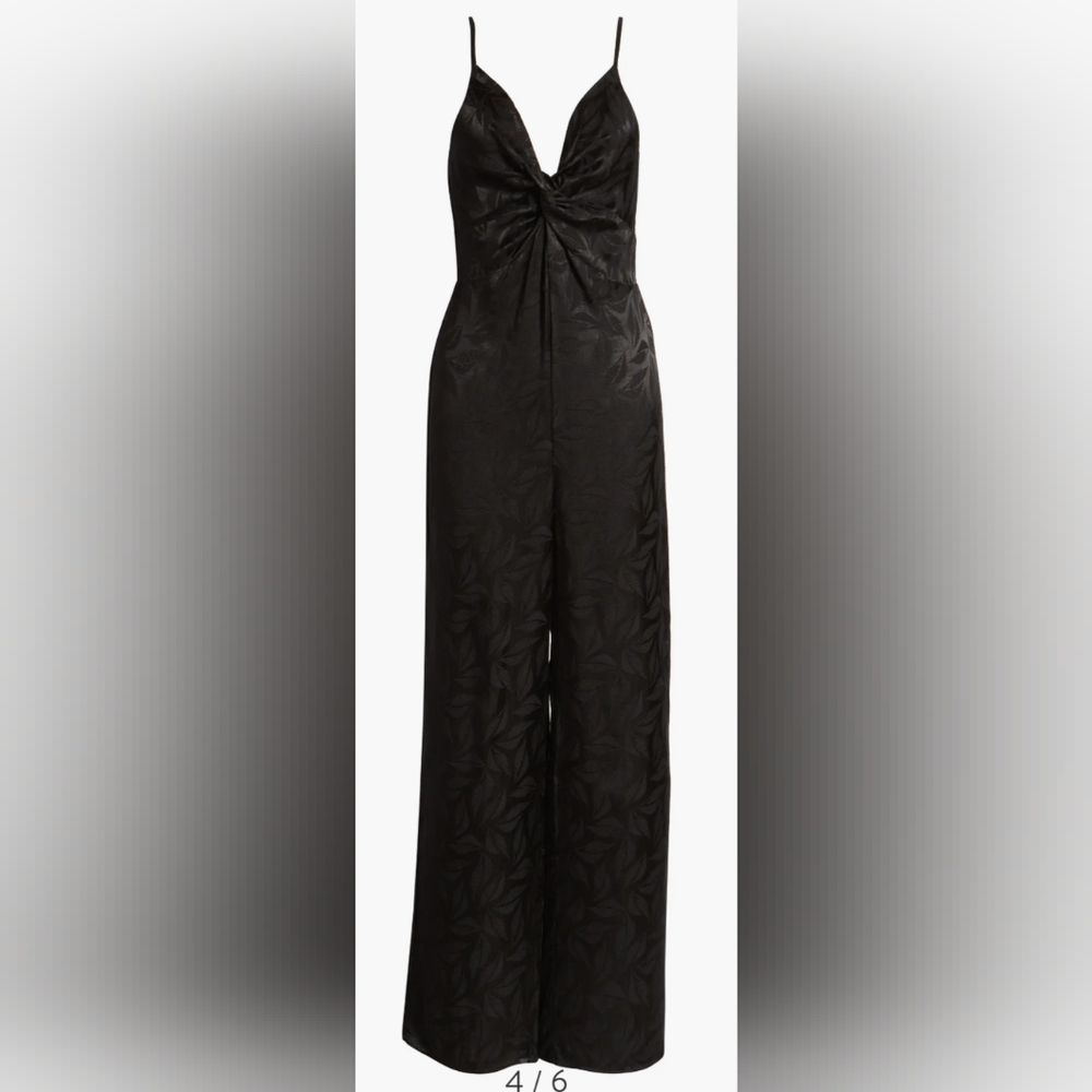 NSR Molli Jacquard Black Sleveless Jumpsuit Size Medium NWT - Picture 5 of 17